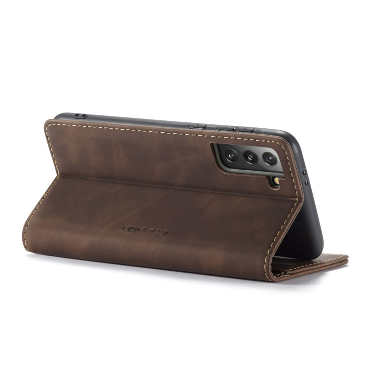 For Samsung Galaxy S21+ 5G CaseMe 013 Multifunctional Horizontal Flip Leather Case with Holder & Card Slot & Wallet(Coffee) - Galaxy S21+ 5G Cases by CaseMe | Online Shopping UK | buy2fix