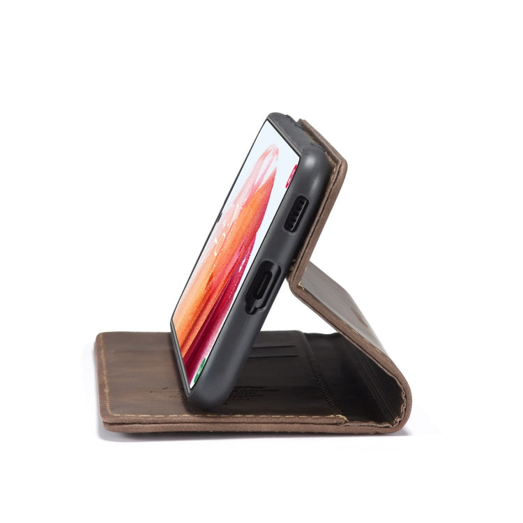 For Samsung Galaxy S21+ 5G CaseMe 013 Multifunctional Horizontal Flip Leather Case with Holder & Card Slot & Wallet(Coffee) - Galaxy S21+ 5G Cases by CaseMe | Online Shopping UK | buy2fix