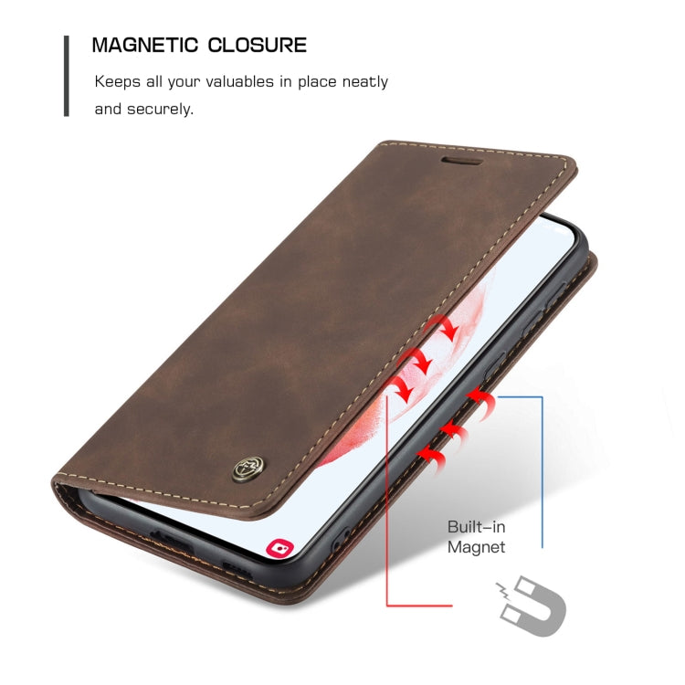 For Samsung Galaxy S21+ 5G CaseMe 013 Multifunctional Horizontal Flip Leather Case with Holder & Card Slot & Wallet(Coffee) - Galaxy S21+ 5G Cases by CaseMe | Online Shopping UK | buy2fix