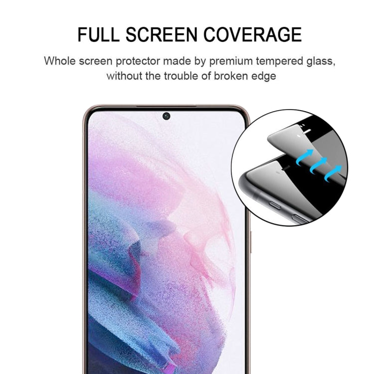 For Samsung Galaxy S21+ 5G 3D Curved Edge Full Screen Tempered Glass Film(Black) - Galaxy Tempered Glass by buy2fix | Online Shopping UK | buy2fix