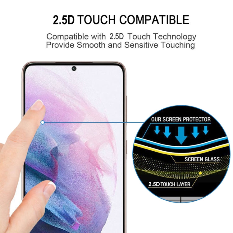 For Samsung Galaxy S21+ 5G 3D Curved Edge Full Screen Tempered Glass Film(Black) - Galaxy Tempered Glass by buy2fix | Online Shopping UK | buy2fix