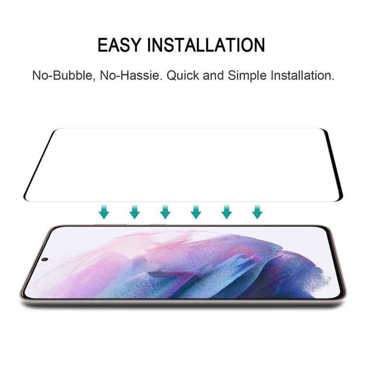 For Samsung Galaxy S21+ 5G 3D Curved Edge Full Screen Tempered Glass Film(Black) - Galaxy Tempered Glass by buy2fix | Online Shopping UK | buy2fix