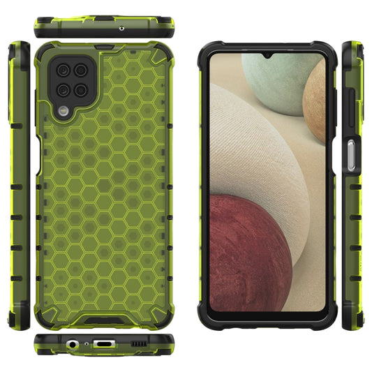 For Samsung Galaxy A12 Shockproof Honeycomb PC + TPU Case(Green) by buy2fix