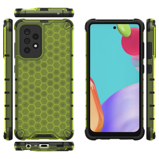 For Samsung Galaxy A52 5G/4G Shockproof Honeycomb PC + TPU Case(Green) by buy2fix
