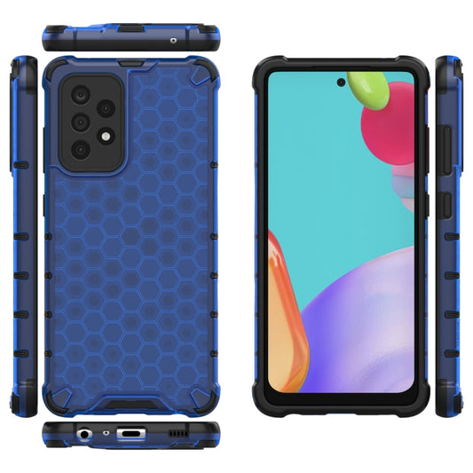 For Samsung Galaxy A52 5G/4G Shockproof Honeycomb PC + TPU Case(Blue) by buy2fix