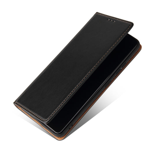 For Samsung Galaxy S21 Ultra 5G Fierre Shann PU Genuine Leather Texture Horizontal Flip Leather Case with Holder & Card Slots & Wallet(Black) by FIERRE SHANN