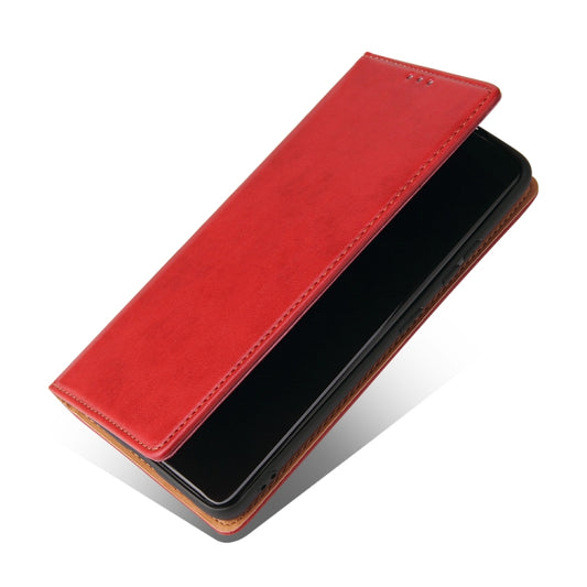 For Samsung Galaxy S21 Ultra 5G Fierre Shann PU Genuine Leather Texture Horizontal Flip Leather Case with Holder & Card Slots & Wallet(Red) by FIERRE SHANN