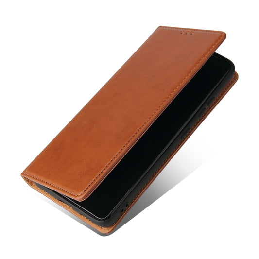 For Samsung Galaxy S21 Ultra 5G Fierre Shann PU Genuine Leather Texture Horizontal Flip Leather Case with Holder & Card Slots & Wallet(Brown) by FIERRE SHANN