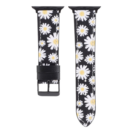 Printed Leather Watch Band For Apple Watch Ultra 49mm&Watch Ultra 2 49mm / Series 9&8&7 45mm / SE 3&SE 2&6&SE&5&4 44mm / 3&2&1 42mm(J) by buy2fix