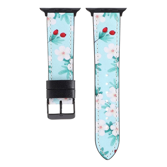 Printed Leather Watch Band For Apple Watch Ultra 49mm&Watch Ultra 2 49mm / Series 9&8&7 45mm / SE 3&SE 2&6&SE&5&4 44mm / 3&2&1 42mm(N) by buy2fix