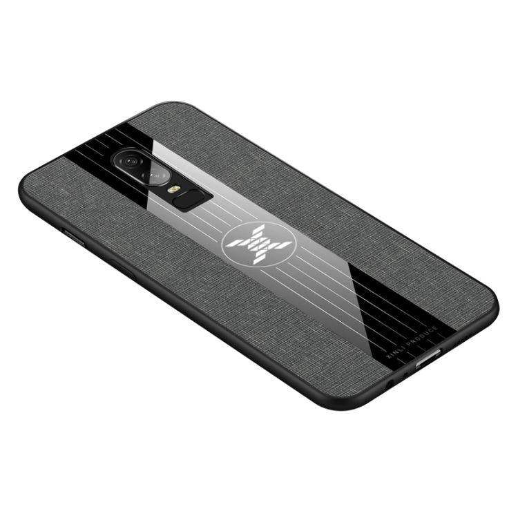For OnePlus 6 XINLI Stitching Cloth Texture Shockproof TPU Protective Case(Grey) - OnePlus Cases by XINLI | Online Shopping UK | buy2fix