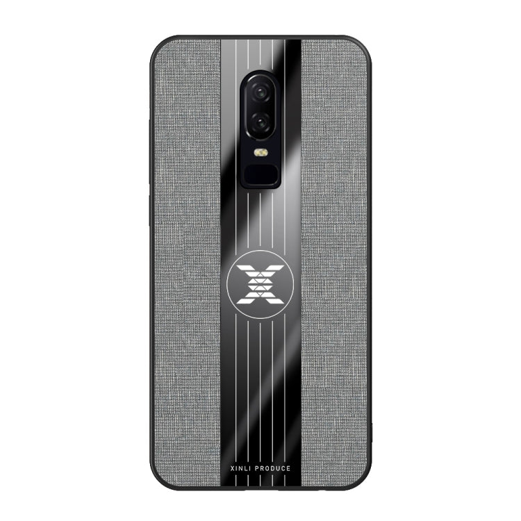 For OnePlus 6 XINLI Stitching Cloth Texture Shockproof TPU Protective Case(Grey) - OnePlus Cases by XINLI | Online Shopping UK | buy2fix