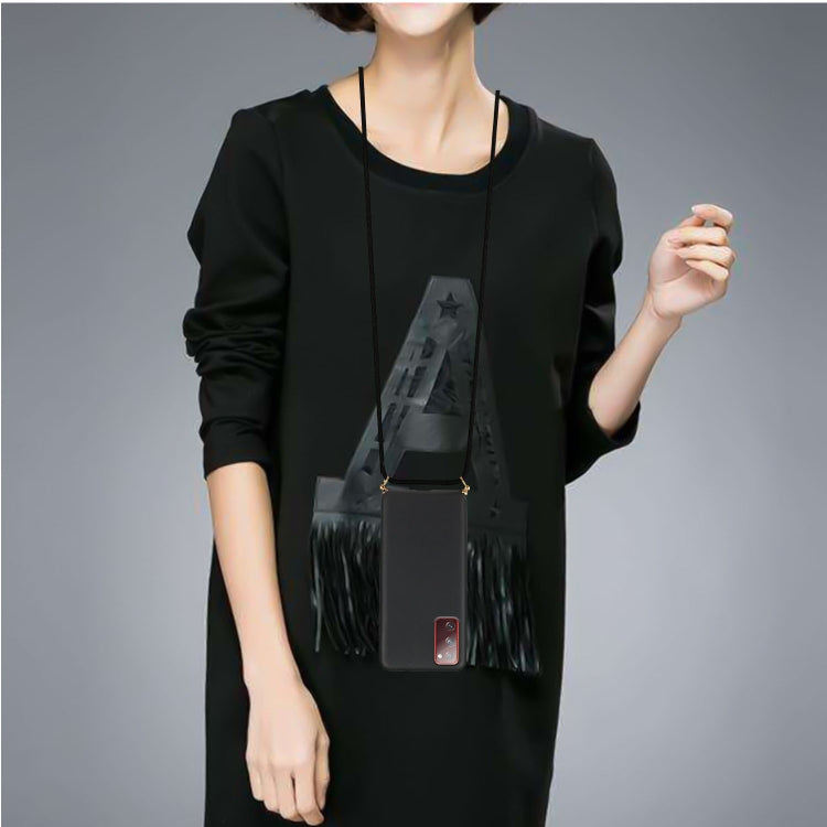 For Samsung Galaxy S20 FE Wheat Straw Material + TPU Protective Case with Lanyard(Black) by FIERRE SHANN