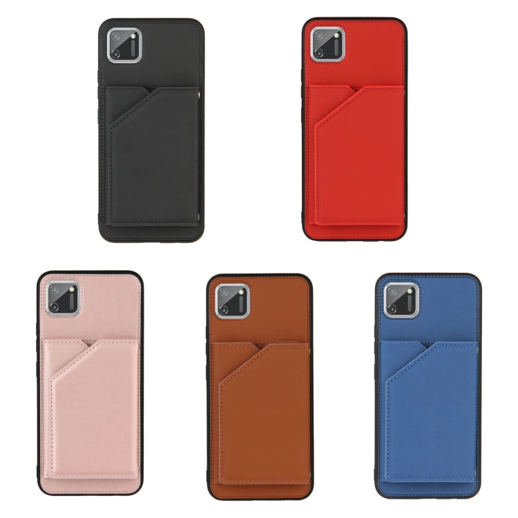 For OPPO Realme C11 Skin Feel PU + TPU + PC Back Cover Shockproof Case with Card Slots & Holder & Photo Frame(Royal Blue) by buy2fix