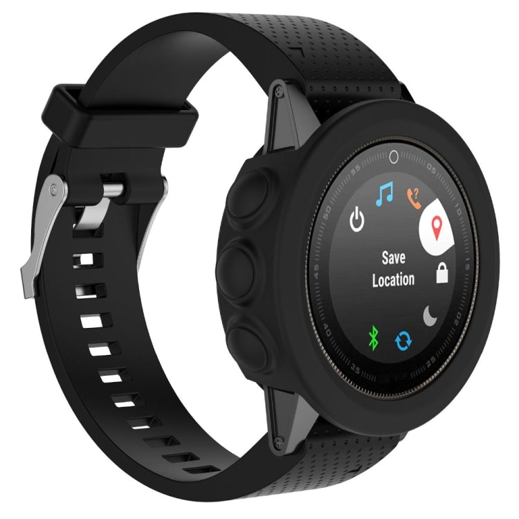 For Garmin Fenix 5X Solid Color Silicone Watch Protective Case(Black) - Screen Protector by buy2fix | Online Shopping UK | buy2fix