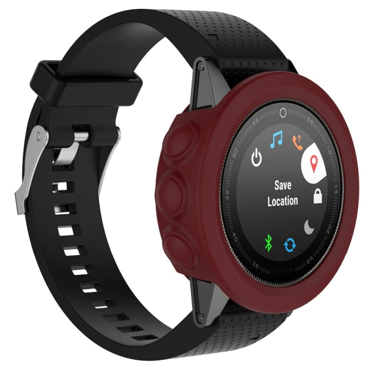 For Garmin Fenix 5X Solid Color Silicone Watch Protective Case(Red) - Screen Protector by buy2fix | Online Shopping UK | buy2fix