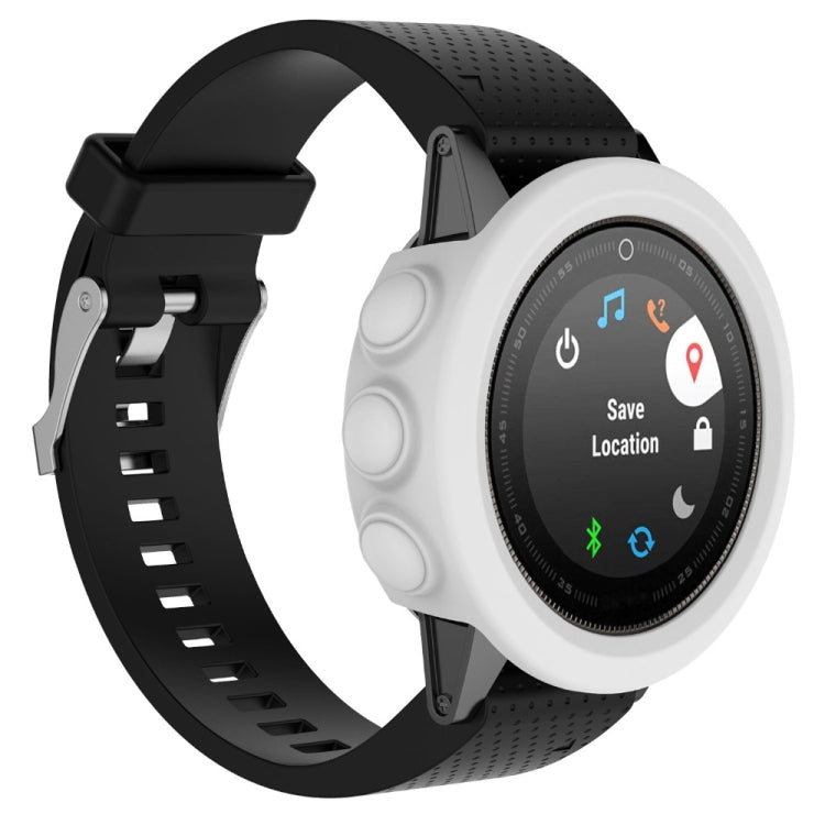 For Garmin Fenix 5X Solid Color Silicone Watch Protective Case(White) - Screen Protector by buy2fix | Online Shopping UK | buy2fix