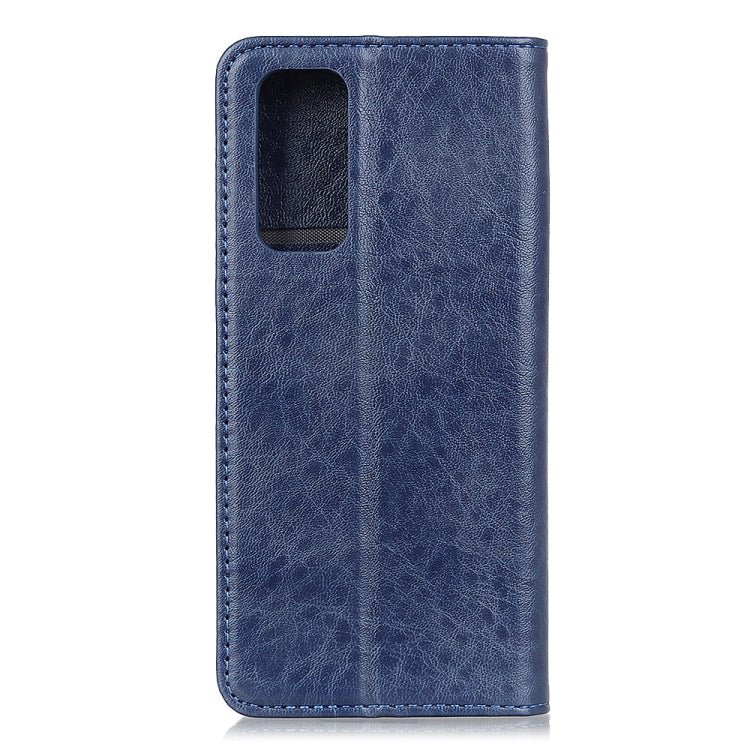 For OPPO Reno5 5G / Find X3 Lite Magnetic Crazy Horse Texture Horizontal Flip Leather Case with Holder & Card Slots & Wallet(Blue) - OPPO Cases by buy2fix | Online Shopping UK | buy2fix
