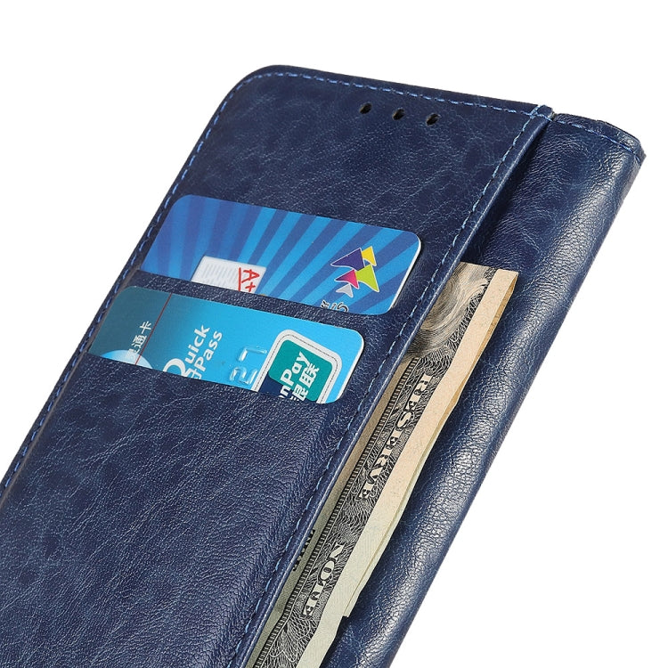 For OPPO Reno5 5G / Find X3 Lite Magnetic Crazy Horse Texture Horizontal Flip Leather Case with Holder & Card Slots & Wallet(Blue) - OPPO Cases by buy2fix | Online Shopping UK | buy2fix