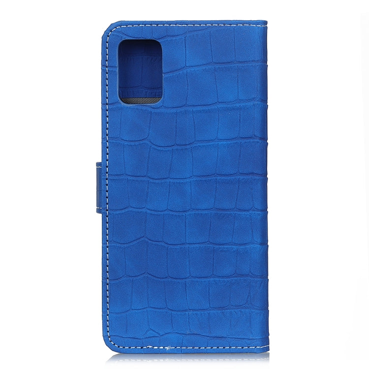 For OPPO Reno5 5G / Find X3 Lite Crocodile Texture Horizontal Flip Leather Case with Holder & Wallet & Card Slots & Photo Frame(Blue) - OPPO Cases by buy2fix | Online Shopping UK | buy2fix