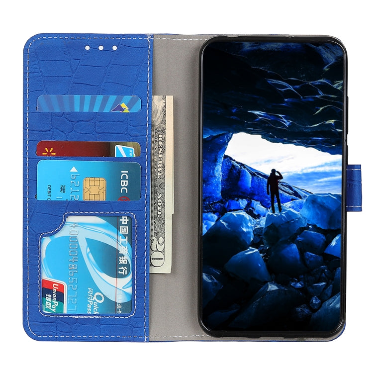 For OPPO Reno5 5G / Find X3 Lite Crocodile Texture Horizontal Flip Leather Case with Holder & Wallet & Card Slots & Photo Frame(Blue) - OPPO Cases by buy2fix | Online Shopping UK | buy2fix