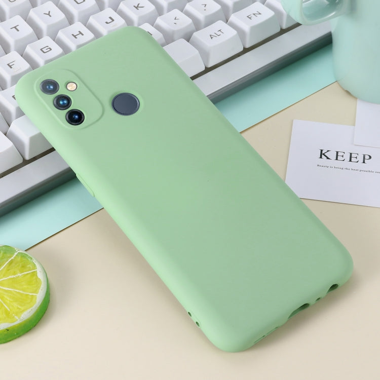 For OnePlus Nord N100 Pure Color Liquid Silicone Shockproof Full Coverage Case(Green) - OnePlus Cases by buy2fix | Online Shopping UK | buy2fix