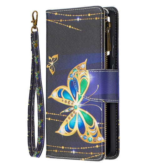 For Samsung Galaxy A52 5G / 4G Colored Drawing Pattern Zipper Horizontal Flip Leather Case with Holder & Card Slots & Wallet(Big Butterfly) by buy2fix