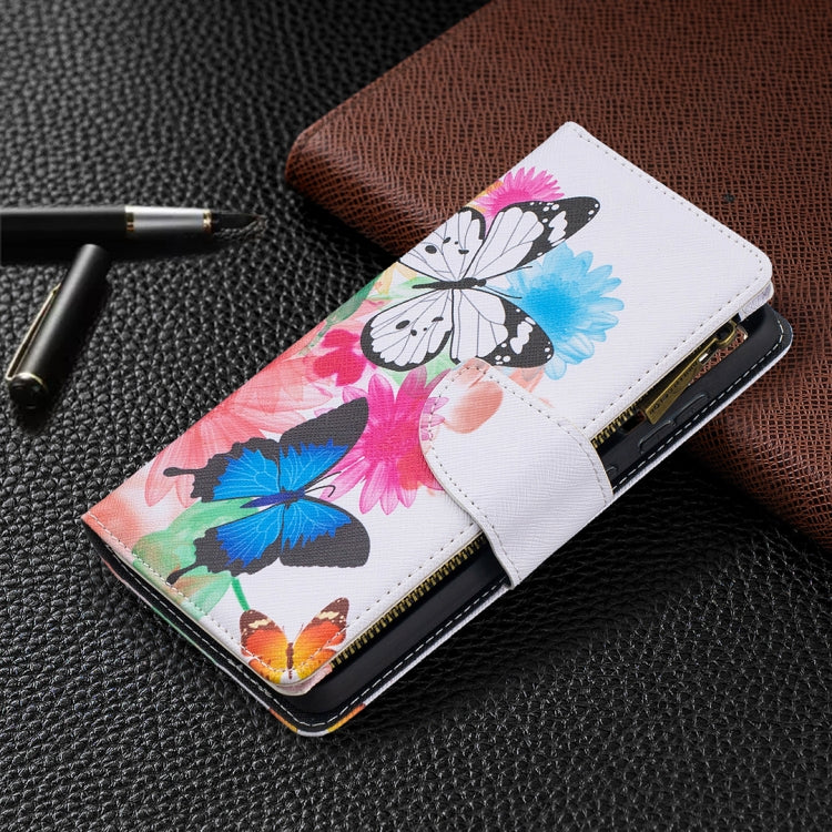 For Samsung Galaxy A52 5G / 4G Colored Drawing Pattern Zipper Horizontal Flip Leather Case with Holder & Card Slots & Wallet(Two Butterflies) - Galaxy Phone Cases by buy2fix | Online Shopping UK | buy2fix