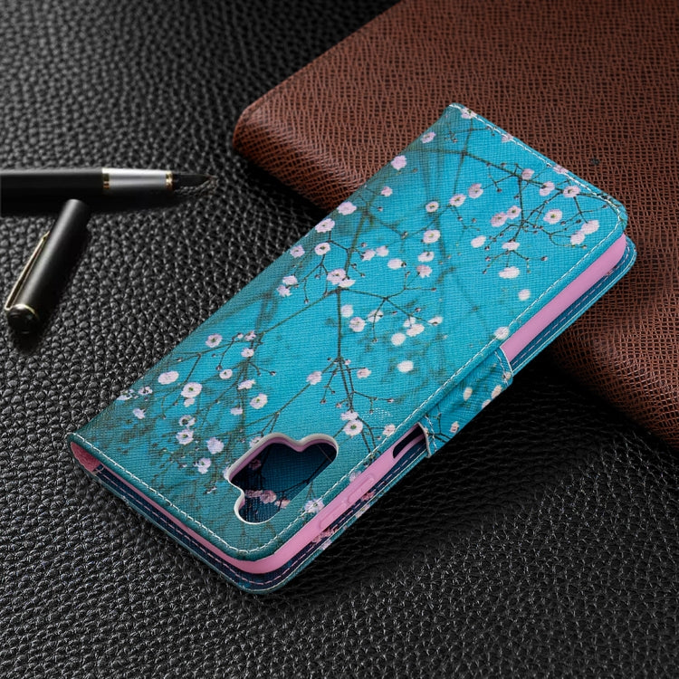 For Samsung Galaxy A32 5G Colored Drawing Pattern Horizontal Flip Leather Case with Holder & Card Slots & Wallet(Plum Blossom) by buy2fix