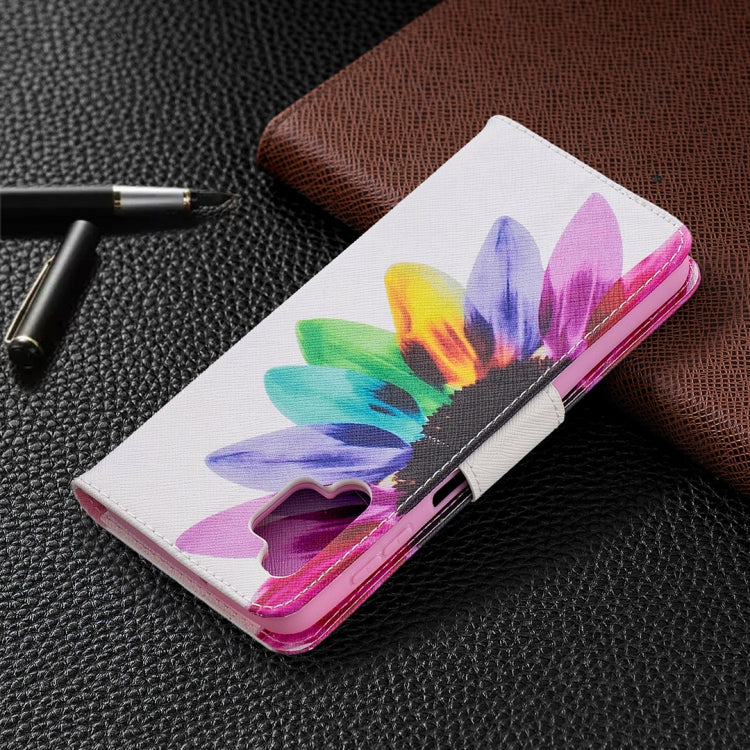 For Samsung Galaxy A32 5G Colored Drawing Pattern Horizontal Flip Leather Case with Holder & Card Slots & Wallet(Sun Flower) by buy2fix