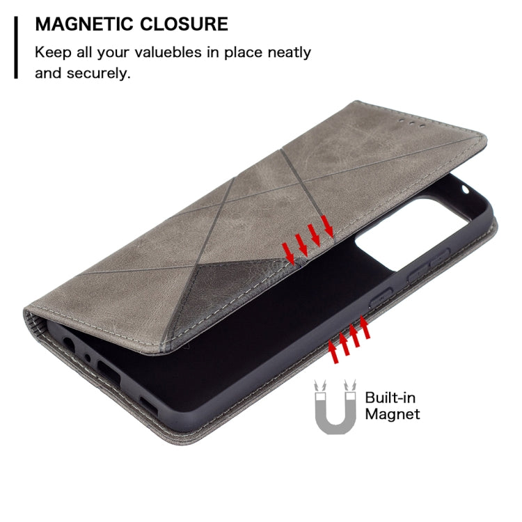 For Samsung Galaxy A72 5G / 4G Prismatic Invisible Magnetic Horizontal Flip Leather Case with Holder & Card Slots & Photo Frame(Grey) - Galaxy Phone Cases by buy2fix | Online Shopping UK | buy2fix