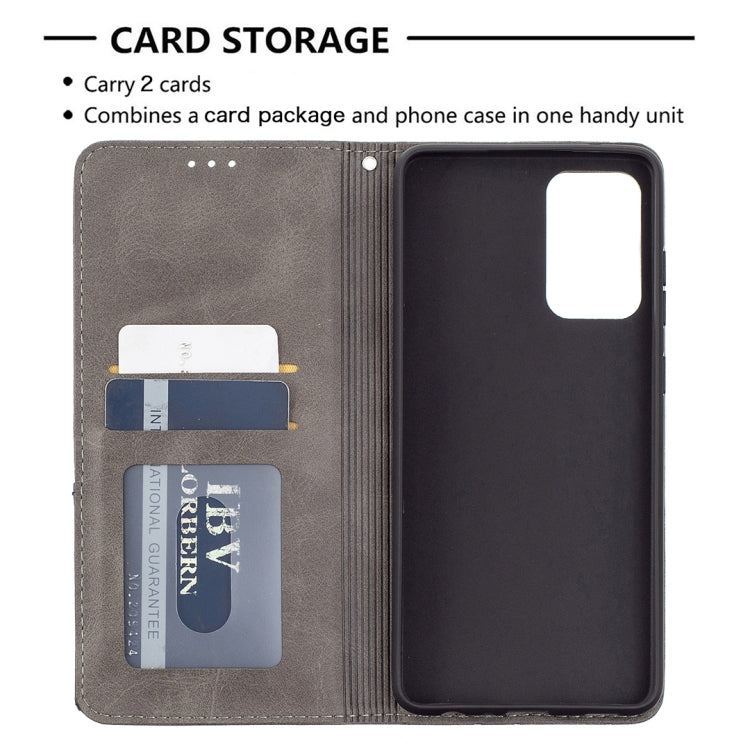 For Samsung Galaxy A72 5G / 4G Prismatic Invisible Magnetic Horizontal Flip Leather Case with Holder & Card Slots & Photo Frame(Grey) - Galaxy Phone Cases by buy2fix | Online Shopping UK | buy2fix