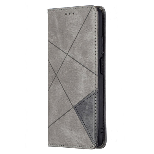 For Xiaomi Poco M3 Prismatic Invisible Magnetic Horizontal Flip Leather Case with Holder & Card Slots & Photo Frame(Grey) by buy2fix