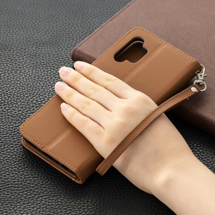 For Samsung Galaxy A32 5G Litchi Texture Pure Color Horizontal Flip PU Leather Case with Holder & Card Slots & Wallet & Lanyard(Brown) by buy2fix