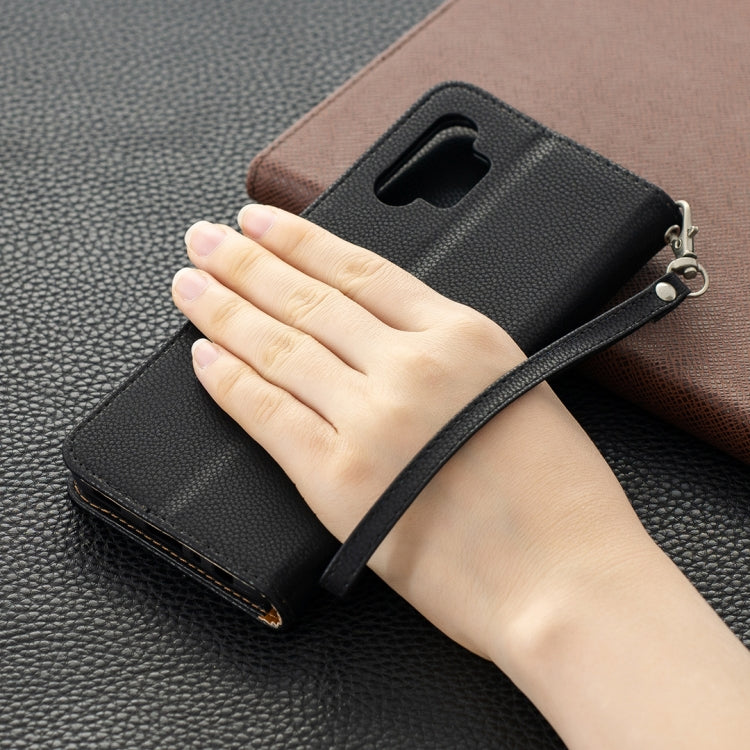 For Samsung Galaxy A32 5G Litchi Texture Pure Color Horizontal Flip PU Leather Case with Holder & Card Slots & Wallet & Lanyard(Black) by buy2fix