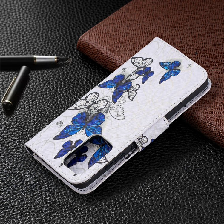 For Samsung Galaxy A52 5G / 4G Colored Drawing Pattern Horizontal Flip Leather Case with Holder & Card Slots & Wallet(Butterfly Swarm) by buy2fix
