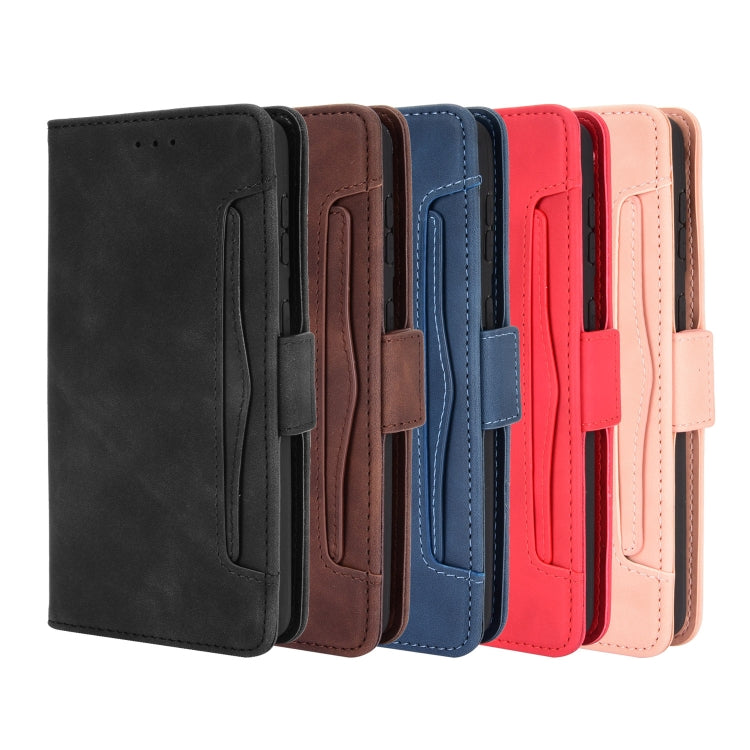 For Samsung Galaxy S21 Ultra 5G Skin Feel Calf Pattern Horizontal Flip Leather Case with Holder & Card Slots & Photo Frame(Black) - Galaxy S21 Ultra 5G Cases by buy2fix | Online Shopping UK | buy2fix
