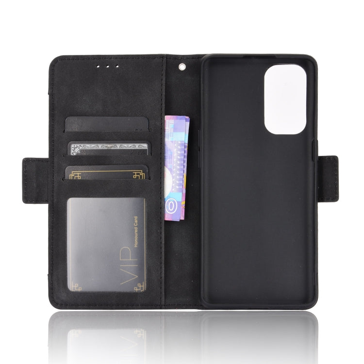 For OPPO Reno5 5G Skin Feel Calf Pattern Horizontal Flip Leather Case with Holder & Card Slots & Photo Frame(Black) - OPPO Cases by buy2fix | Online Shopping UK | buy2fix
