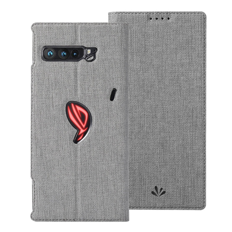 For Asus ROG Phone 3 ZS661KS ViLi DMX Series Shockproof TPU + PU Leather Magnetic Attraction Horizontal Flip Case with Card Slot & Holder(Grey) - ASUS Cases by ViLi | Online Shopping UK | buy2fix