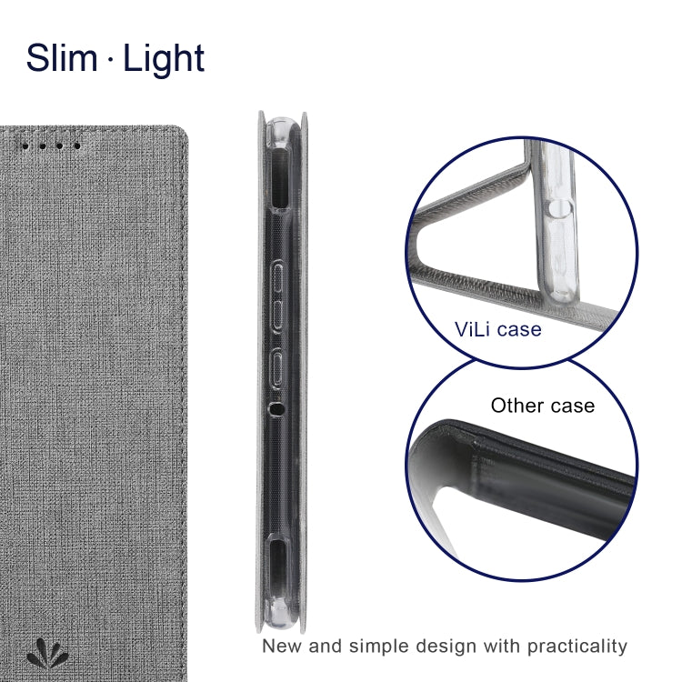 For Asus ROG Phone 3 ZS661KS ViLi DMX Series Shockproof TPU + PU Leather Magnetic Attraction Horizontal Flip Case with Card Slot & Holder(Grey) - ASUS Cases by ViLi | Online Shopping UK | buy2fix
