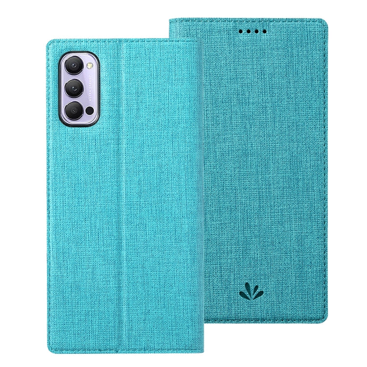 For OPPO Reno4 Pro 5G ViLi DMX Series Shockproof TPU + PU Leather Magnetic Attraction Horizontal Flip Case with Card Slot & Holder(Blue) - OPPO Cases by ViLi | Online Shopping UK | buy2fix