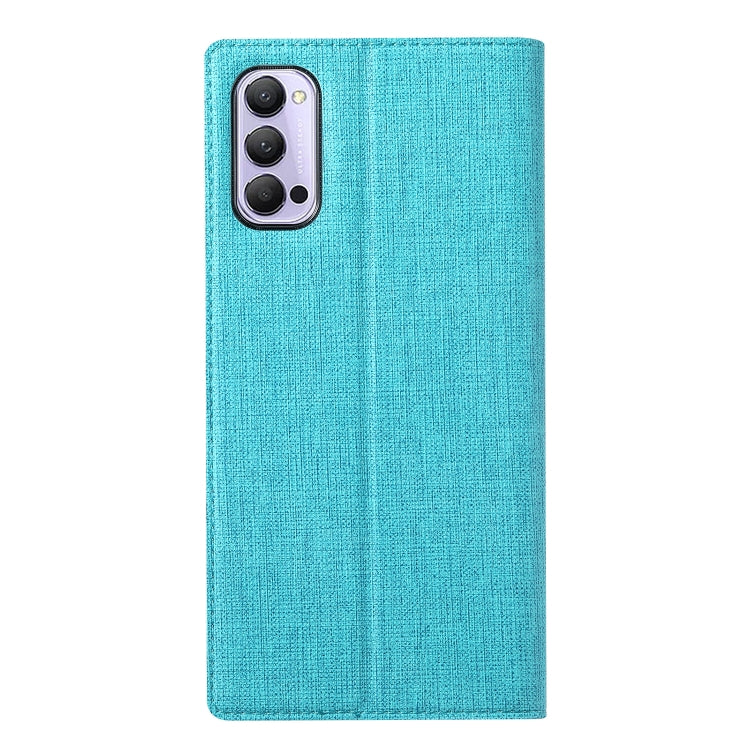 For OPPO Reno4 Pro 5G ViLi DMX Series Shockproof TPU + PU Leather Magnetic Attraction Horizontal Flip Case with Card Slot & Holder(Blue) - OPPO Cases by ViLi | Online Shopping UK | buy2fix