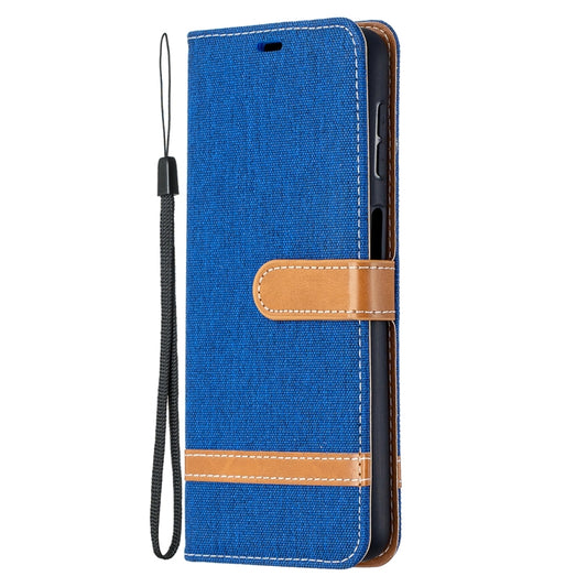 For Samsung Galaxy A32 5G Color Matching Denim Texture Horizontal Flip Leather Case with Holder & Card Slots & Wallet & Lanyard(Royal Blue) by buy2fix