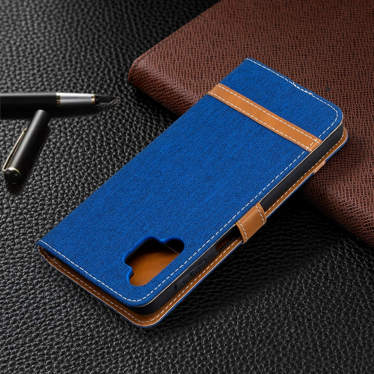For Samsung Galaxy A32 5G Color Matching Denim Texture Horizontal Flip Leather Case with Holder & Card Slots & Wallet & Lanyard(Royal Blue) by buy2fix