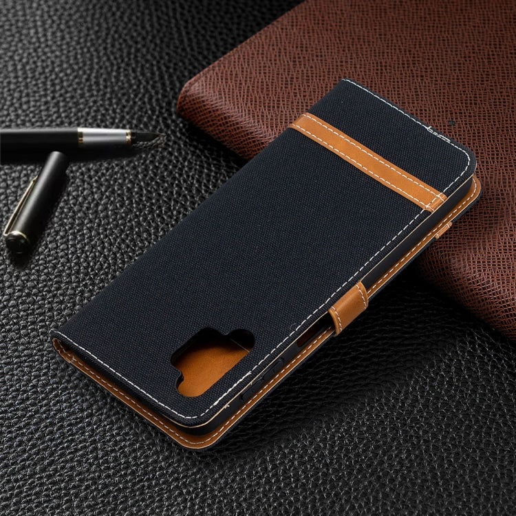 For Samsung Galaxy A32 5G Color Matching Denim Texture Horizontal Flip Leather Case with Holder & Card Slots & Wallet & Lanyard(Black) by buy2fix