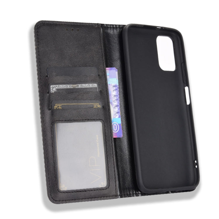 For Xiaomi Poco M3 Magnetic Buckle Retro Crazy Horse Texture Horizontal Flip Leather Case with Holder & Card Slots & Photo Frame(Black) - Xiaomi Cases by buy2fix | Online Shopping UK | buy2fix