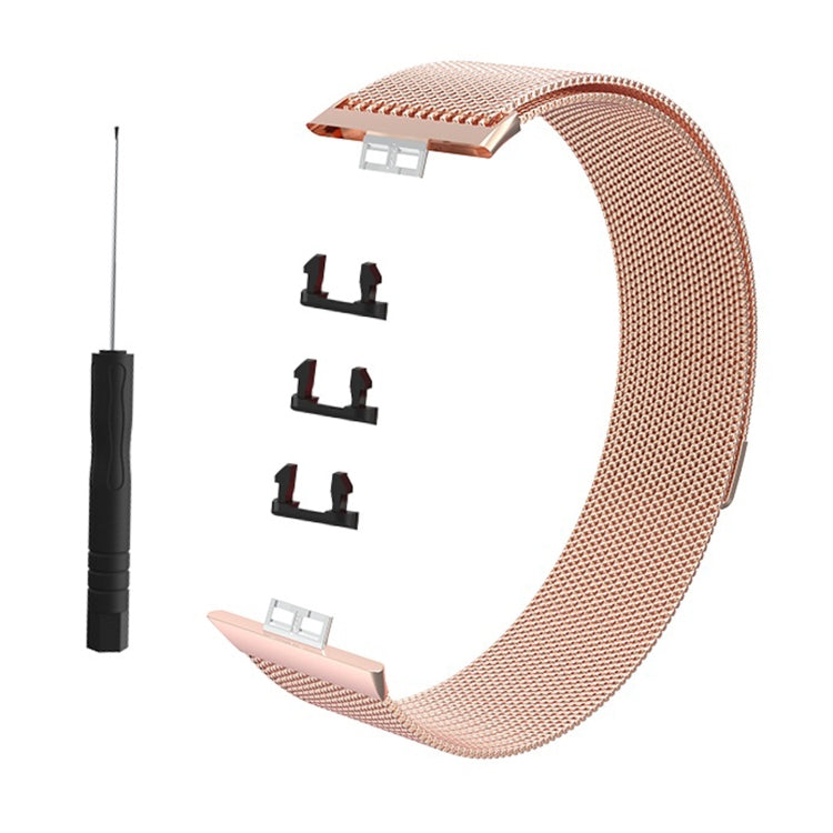 For Huawei Watch Fit Milanese Watch Band(Rose Gold) - Watch Bands by buy2fix | Online Shopping UK | buy2fix