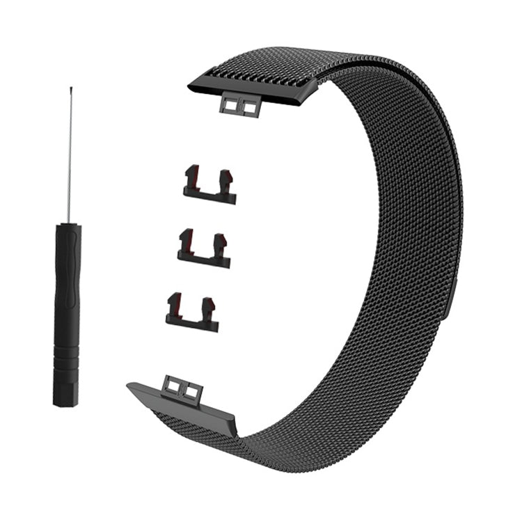 For Huawei Watch Fit Milanese Watch Band(Black) - Watch Bands by buy2fix | Online Shopping UK | buy2fix