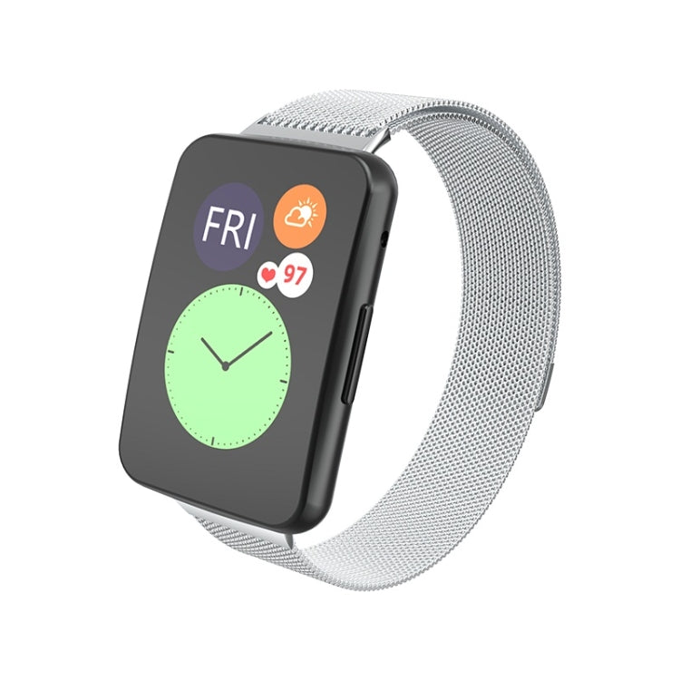 For Huawei Watch Fit Milanese Watch Band(Silver) - Watch Bands by buy2fix | Online Shopping UK | buy2fix