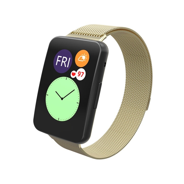 For Huawei Watch Fit Milanese Watch Band(Champagne Gold) - Watch Bands by buy2fix | Online Shopping UK | buy2fix